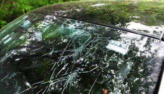 windshield-with-hail-damage